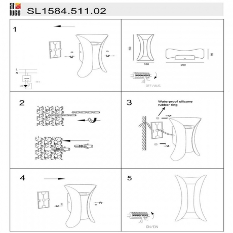 Уличный настенный светильник ST Luce Cosetto SL1584.511.02