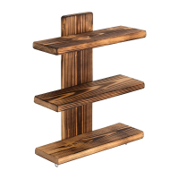 Нарушена упаковка!  <387926> Полка настенная, трёхъярусная, 40х28х12 см, обожжённая сосна "Банные штучки" в кор./2 33160