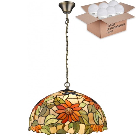 Подвесной светильник с лампочками Velante 817-806-03+Lamps E27 P45 