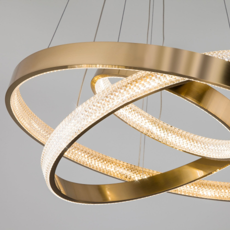 Подвесная светодиодная люстра Eurosvet Posh с пультом управления 90176/3 медный 80W a045417 