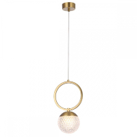 Подвесной светильник с лампочкой CRYSTAL LUX Carolina SP1 V1 BRASS+Lamps