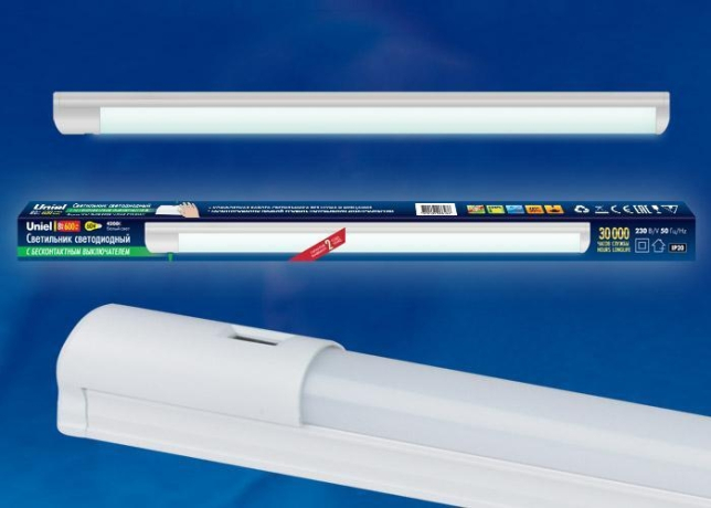 Мебельный светодиодный линейный светильник с бесконтактным выключателем Uniel ULI-L24-8W/4200K SENSOR IP20 WHITE (UL-00001447) 