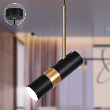 Подвесной светильник Эра PL33 BK/GD Б0061382 