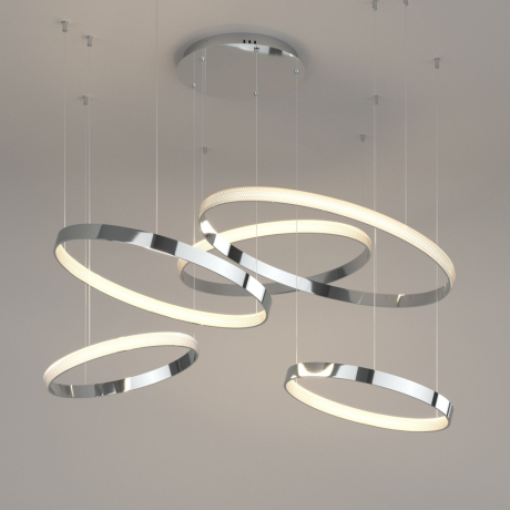 Подвесная светодиодная люстра Eurosvet Posh с пультом управления 90175/5 хром 160W a045416 