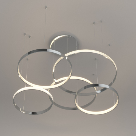 Подвесная светодиодная люстра Eurosvet Posh с пультом управления 90175/5 хром 160W a045416 