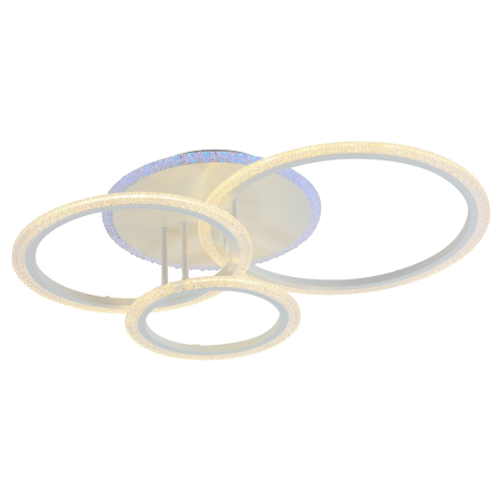 Светодиодная диммируемая люстра с ПДУ Profit Light 8086/3 WHT 90W+7W RGB 