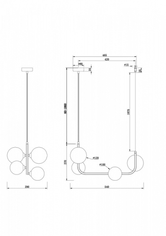 Подвесной светильник Freya Perlina FR4005PL-04B 