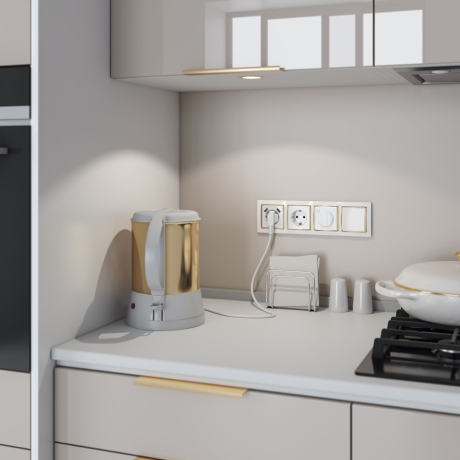 Терморегулятор электромеханический для теплого пола (белый) Werkel W1151101