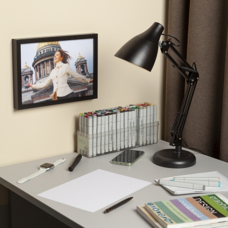 Настольная лампа офисная Эра N-123-Е27-40W-BK Б0047197 