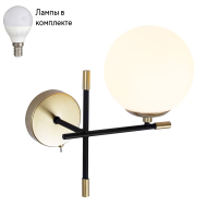 Бра с лампочкой Arte lamp A2225AP-1BK+Lamps