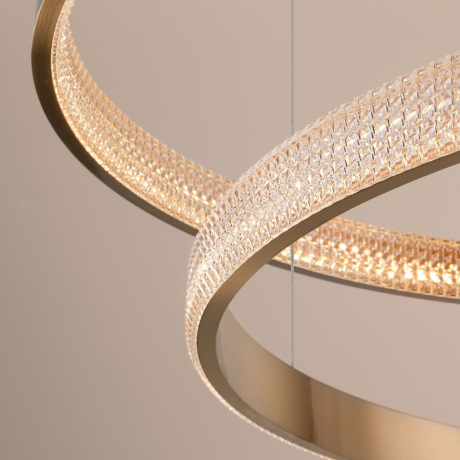 Подвесная светодиодная люстра Eurosvet Kink с пультом управления 90175/5 медный 160W a045415 