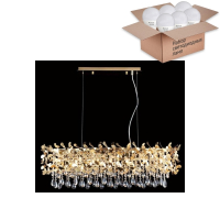 Подвесная люстра Crystal Lux с лампочками Romeo SP8 Gold L1000+Lamps E14 P45