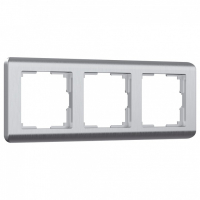 Рамка на 3 поста (серебряный) Werkel W0032106