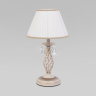 Настольная лампа декоративная Eurosvet Amelia 10054/1 белый с золотом/прозрачный хрусталь Strotskis 