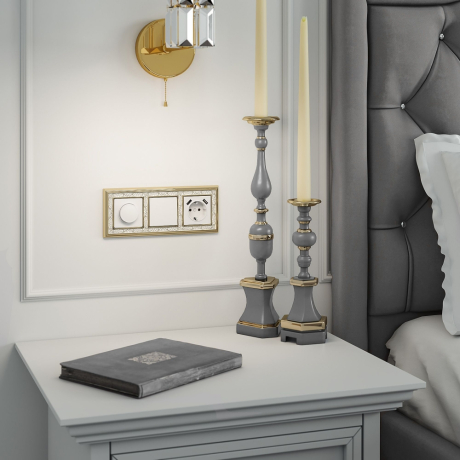 Выключатель одноклавишный (белый) Werkel W1110001