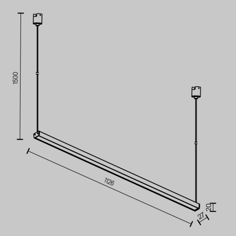 Трековый подвесной светильник Technical TR170-1-52W3K-B Basis 