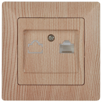 Розетка компьютерная RJ45 ЭРА Intro Solo дерево 4-303-11 Б0043388