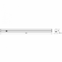 Нарушена упаковка!  <189633> Светодиодный линейный светильник Ultraflash LWL-2013-08CL (40LED, 220В, 8W, с сетевым проводом) 12327