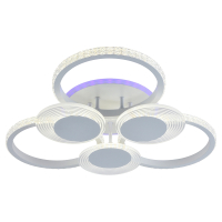 Светодиодная диммируемая люстра с ПДУ Profit Light 5883/3+3A WHT 114W+8W RGB