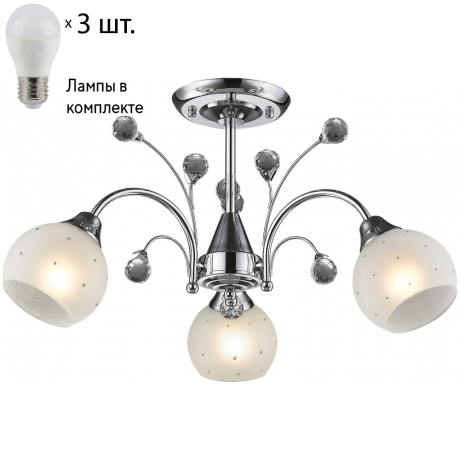 Потолочная люстра с лампочками Velante 707-107-03+Lamps E27 P45 