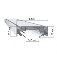 2м. Профиль для монтажа однофазного шинопровода в натяжной потолок St-Luce ST001.129.00