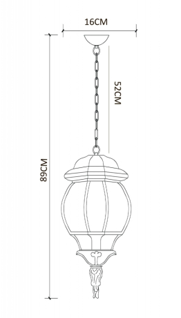 Уличный подвесной светильник Arte Lamp Atlanta A1045SO-1BG