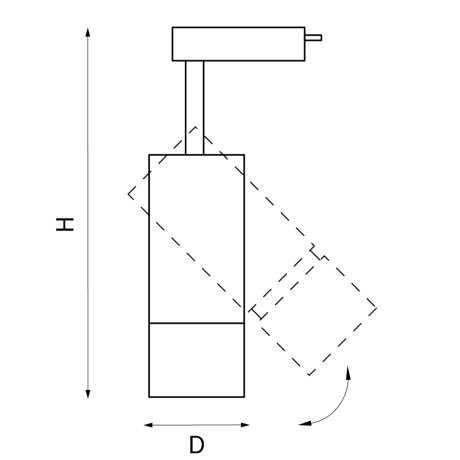 Однофазный LED светильник 20W 3000К для трека Volta Lightstar 229236 