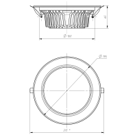 Встраиваемый светильник Downlight Эра SDL-10-90-30K-W25 (Б0049697)