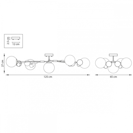 Люстра потолочная с Led лампочками в комплекте Lightstar 815557+Lamps 