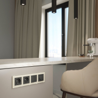 Рамка на 4 поста Favorit (молочный, стекло) Werkel W0041141