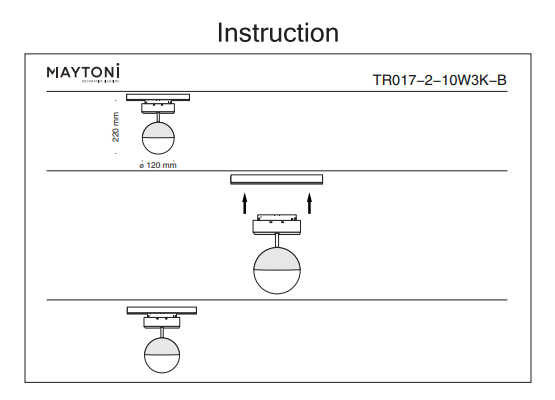 Трековый светильник 10W 3000К для магнитного шинопровода Maytoni Track lamps TR017-2-10W3K-B 