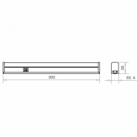 Светодиодный линейный светильник Ultraflash LWL-2013-5CL (20LED, 220В, 5W, с сетевым проводом) 12326