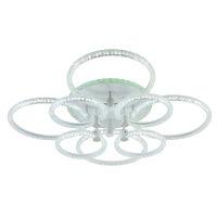 Светодиодная диммируемая люстра с ПДУ Profit Light 8024/4+4 WHT 186W+8W RGB