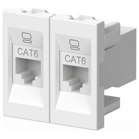 Розетка двойная Ethernet RJ-45 без рамки Elbi Eleсtriс Moda Vox 611-040232-248 