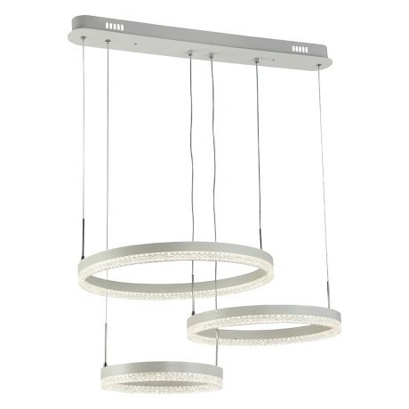 Подвесная диммируемая люстра с пультом ДУ Profit Light 6087/3A WHT 132W 