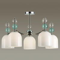 Люстра на штанге со светодиодными лампочками E27, комплект от Lustrof. №333244-624512