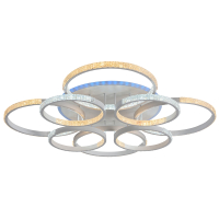 Светодиодная диммируемая люстра с ПДУ Profit Light 8047/4+4 WHT 240W+11W RGB