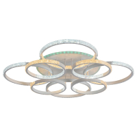 Светодиодная диммируемая люстра с ПДУ Profit Light 8047/4+4 WHT 240W+11W RGB