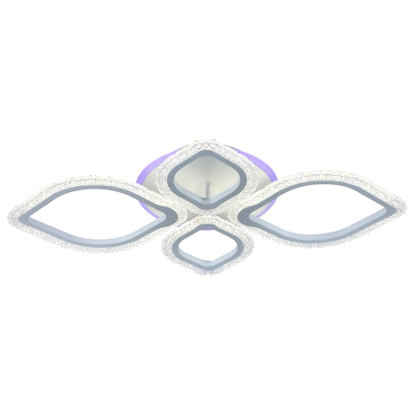 Люстра потолочная светодиодная с пультом ДУ Profit Light 8018/2+2 WHT 76W+7W RGB 