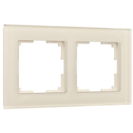 Рамка на 2 поста Werkel Favorit (молочный, стекло) W0021141