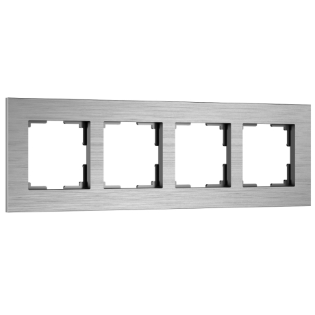 Рамка на 4 поста  AluMax (алюминий) W0043506 Werkel (a066328) 