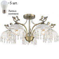 Потолочная люстра с лампочками Velante 733-507-05+Lamps