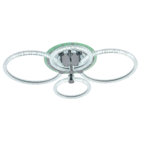 Светодиодная диммируемая люстра с ПДУ Profit Light 8024/2+2 CHR 93W+7W RGB