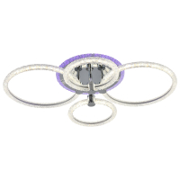 Светодиодная диммируемая люстра с ПДУ Profit Light 8024/2+2 CHR 93W+7W RGB