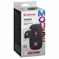 Мышь беспроводная DEFENDER TOUCH MM-997, USB, 3 кнопки+1 колесо-кнопка, оптическая, черная, 52997 (513825)