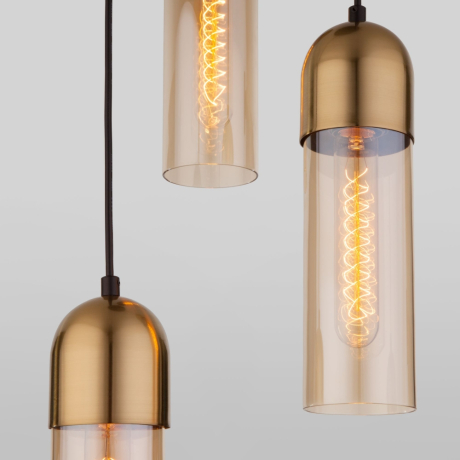 Подвесной светильник Eurosvet Airon 50180/3 янтарный 