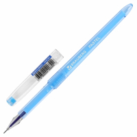 Нарушена упаковка! <722685> Ручка гелевая BRAUBERG DIAMOND PASTEL, СИНЯЯ, корпус ассорти, игольчатый узел 0,5 мм, линия письма 0,25 мм, 144133