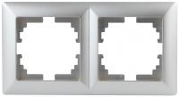 Рамка 2-постовая ЭРА Intro Solo серебро 4-502-03 Б0043412