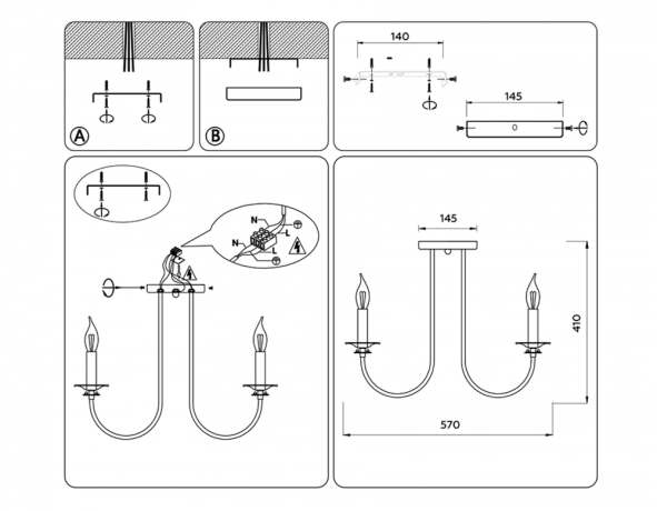 Потолочная люстра Ambrella light TRADITIONAL ModernTR9621 