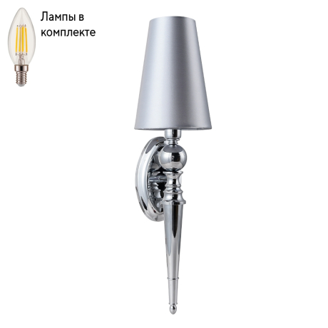 Бра с лампочкой CRYSTAL LUX Per AP1 Chrome/Silver+Lamps 